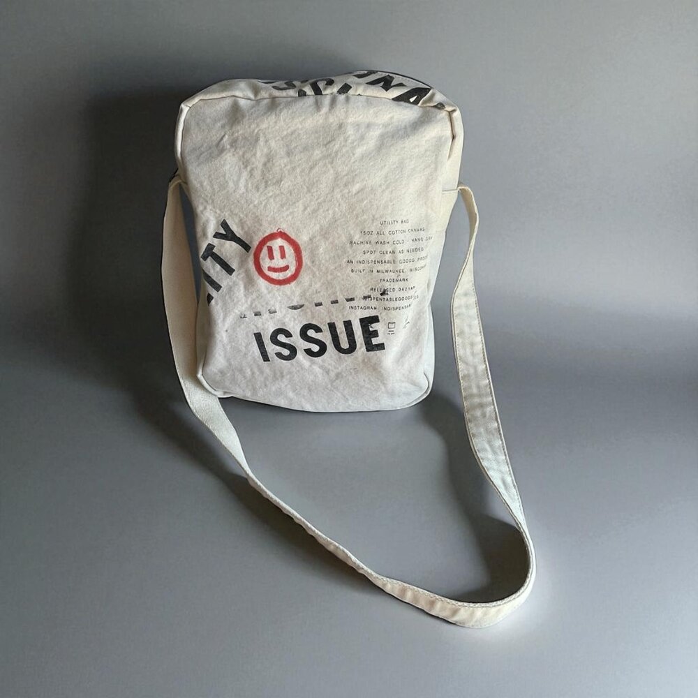 Canvas Crossbody Graphic "Original Issue All Utility" Bag by Indispensable Goods - Picture 2 of 8